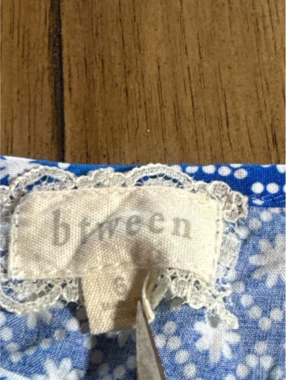 BTween Girls Blue & White Floral Button Front Sundress Size 6